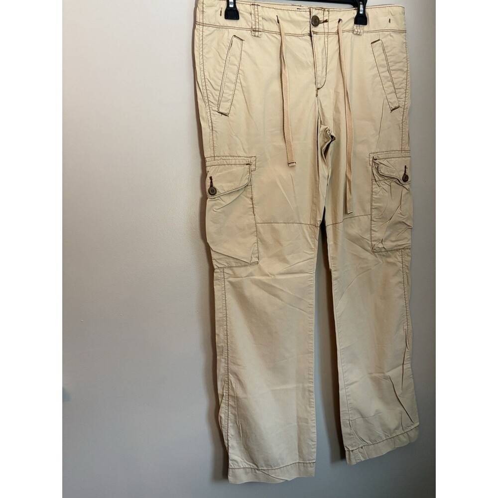 Vintage Polo Jeans Co Ralph Lauren Khaki Cargo Pants Womens Size 8 Y2K Gorpcore